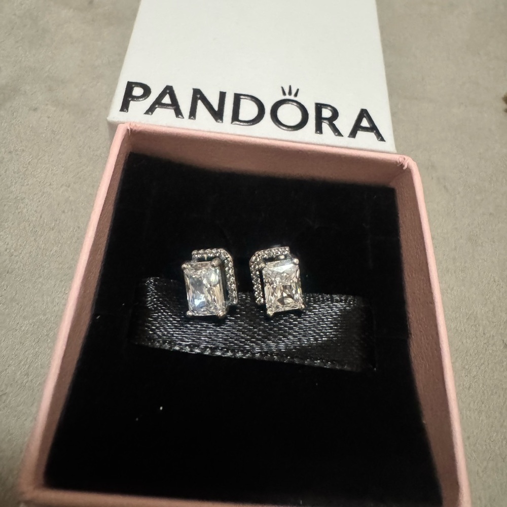 Pandora Sparkling Silver Earrings